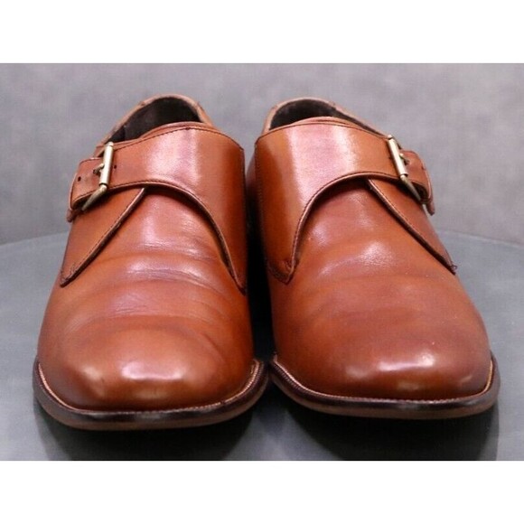 Cole Haan Men\'s Monk Strap Dress Shoes Size 13 M Leather Tan C11826 main image 4